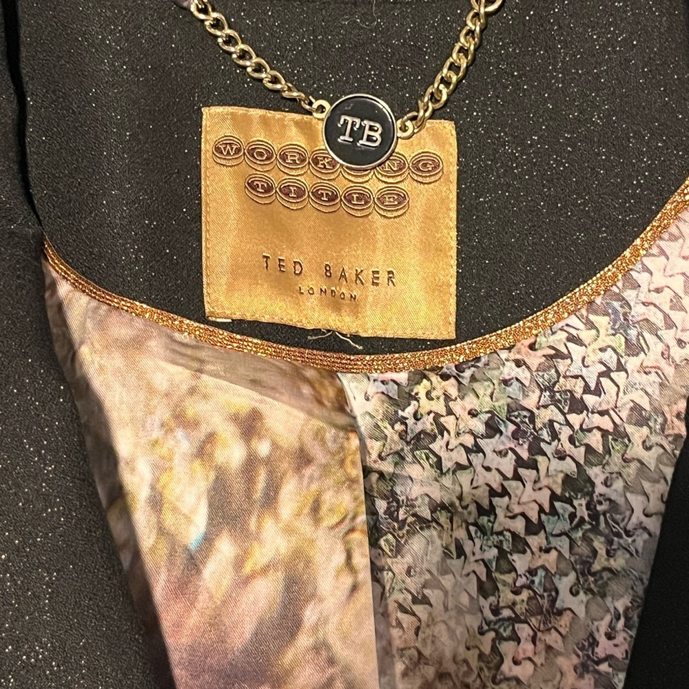 Ted Baker Black Blazer With Patterned Lining - image 3